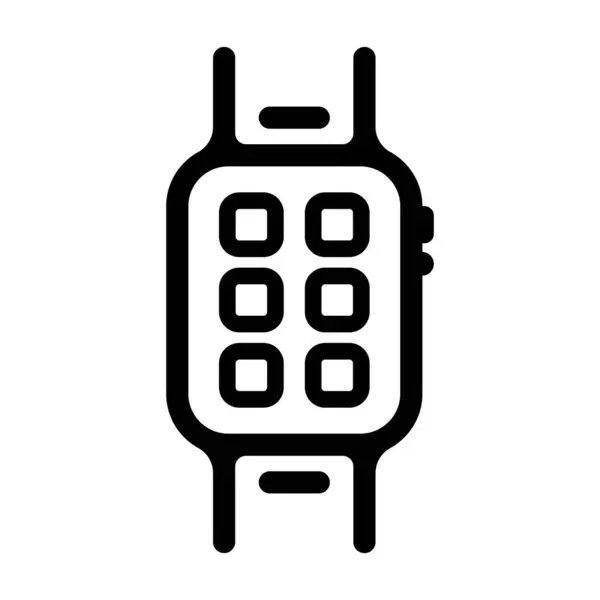 Pomme Montre Icône Vectoriel Illustration Logo Design — Image vectorielle