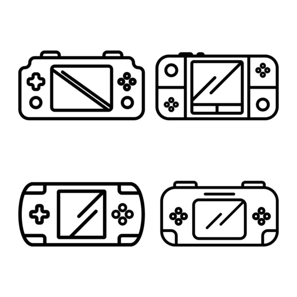 ゲームコンソールアイコンイラストロゴデザイン — ストックベクタ