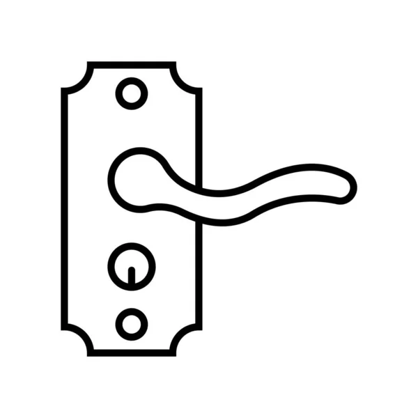 Maçaneta Porta Ícone Vetor Ilustração Logotipo Deisgn — Vetor de Stock