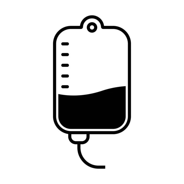Blood Bag Icon Vector Illustration Logo Design — Stock Vector