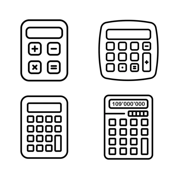 Desain Logo Vektor Ikon Kalkulator - Stok Vektor