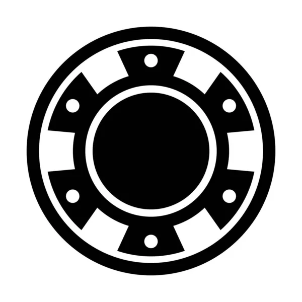 Casino Chip Ícone Vetor Illusdtration Logotipo Design —  Vetores de Stock