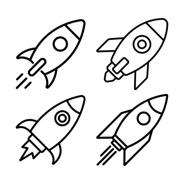 stock vector rocket icon vector illustration logo deisgn