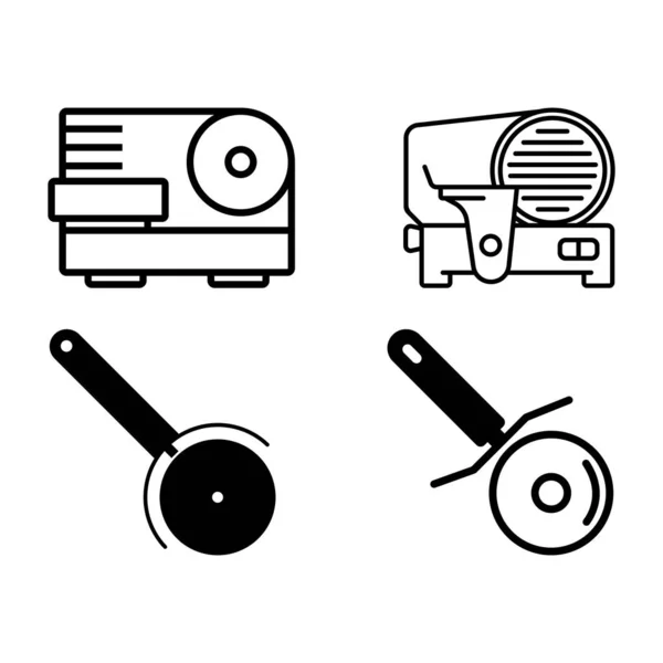 Icono Cortadora Vector Ilustración Logo Deisgn — Vector de stock
