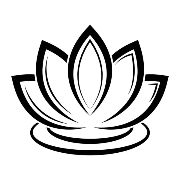Lotus Ikon Vektor Illustration Logotyp Deisgn — Stock vektor