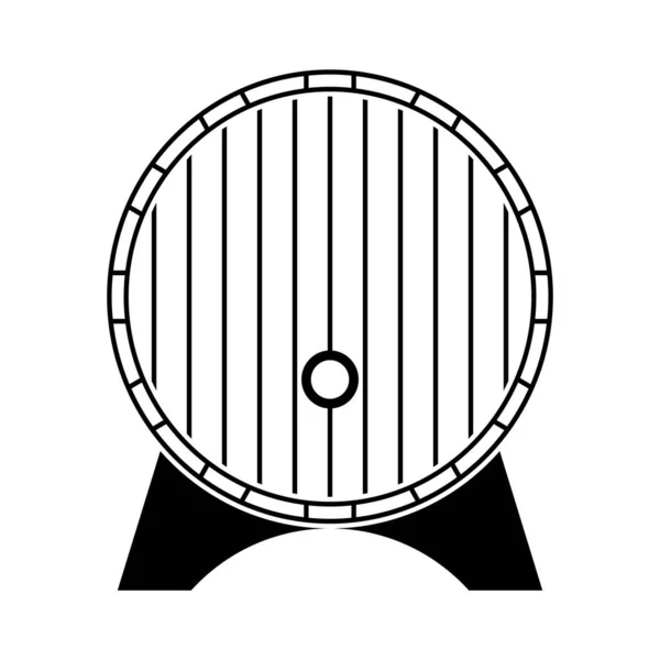 Icono Barril Vector Ilustración Logo Deisgn — Vector de stock