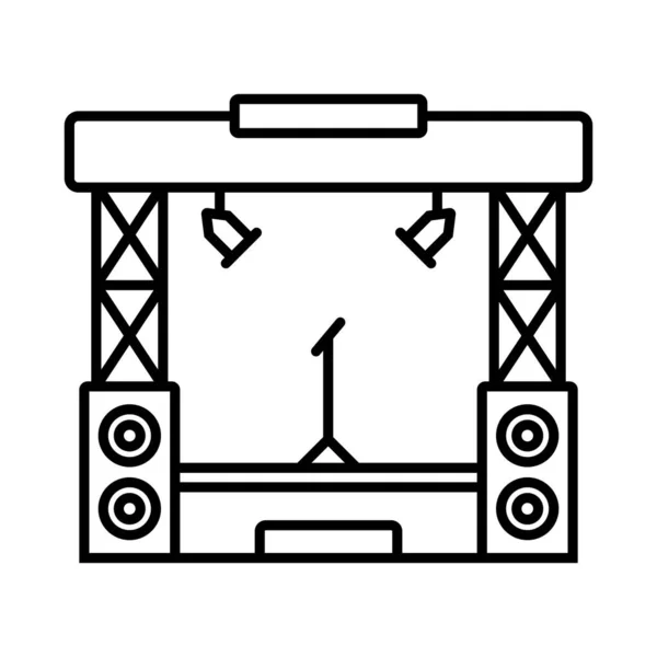 Bühne Symbol Vektor Illustration Logo Design — Stockvektor