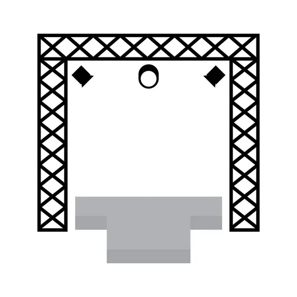 Icône Scène Vectoriel Illustration Logo Design — Image vectorielle