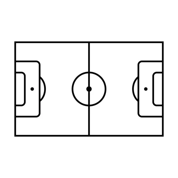 サッカー場のアイコンベクトルイラストロゴデザイン — ストックベクタ