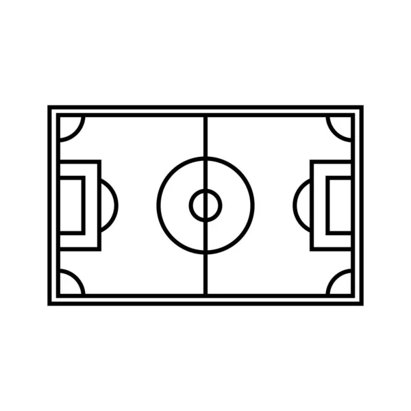 Boisko Piłki Nożnej Ikona Wektor Ilustracja Logo Deisgn — Wektor stockowy