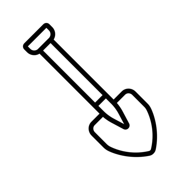Łopata Ikona Wektor Ilustracja Logo Projekt — Wektor stockowy
