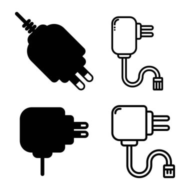 Telefon şarj simgesi vektör illüstrasyon logosu deisgn