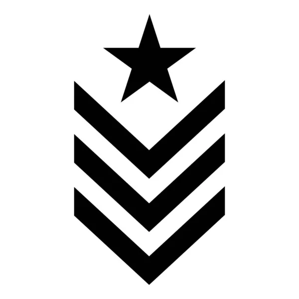 軍ランクのアイコンベクトルイラストロゴデザイン — ストックベクタ