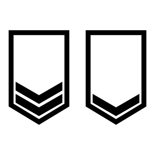 Militar Rango Icono Vector Ilustración Logo Diseño — Archivo Imágenes Vectoriales