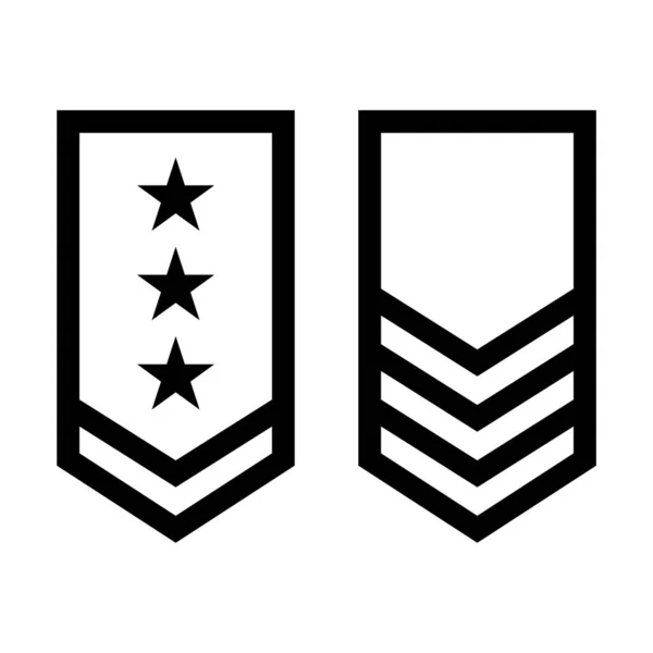 Militaire Rang Pictogram Vector Illustratie Logo Ontwerp — Stockvector