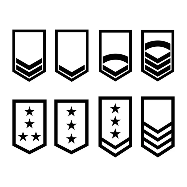 Дизайн Логотипа Иконки Военного Ранга — стоковый вектор