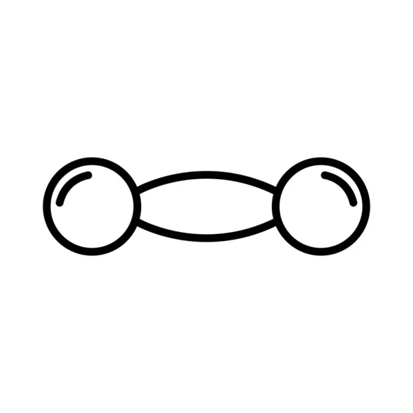Haltère Icône Vectoriel Illustration Logo Deisgn — Image vectorielle