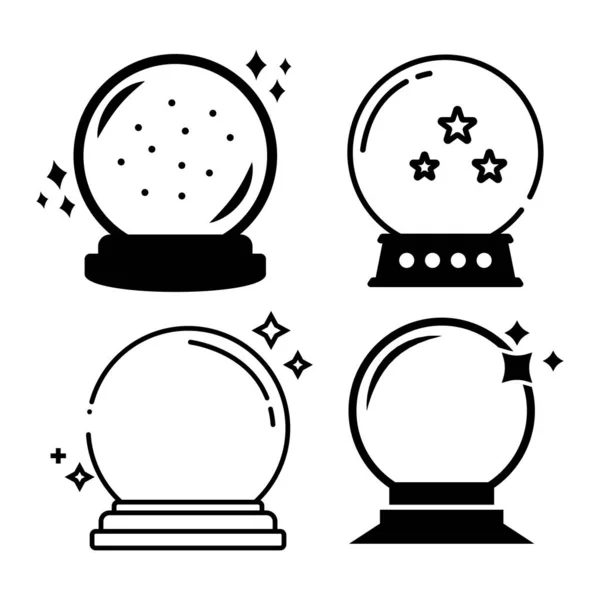Magician Ball Icon Vector Illustration Logo Design — Stock Vector