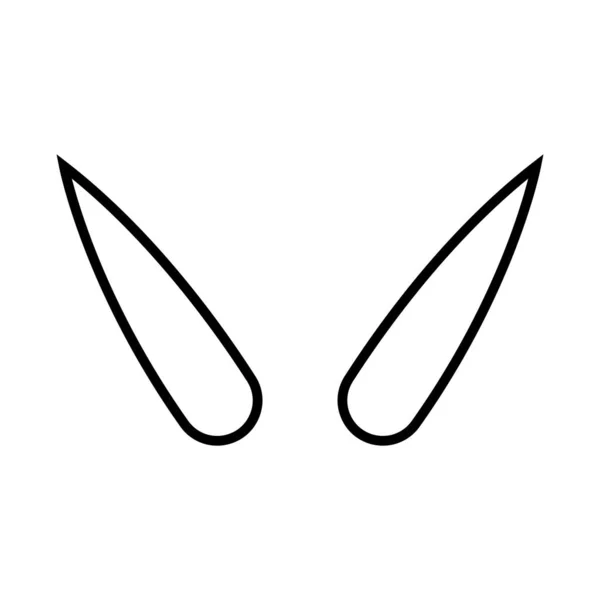 Διάβολος Κέρατα Εικονίδιο Διάνυσμα Εικονογράφηση Λογότυπο Σχεδιασμό — Διανυσματικό Αρχείο