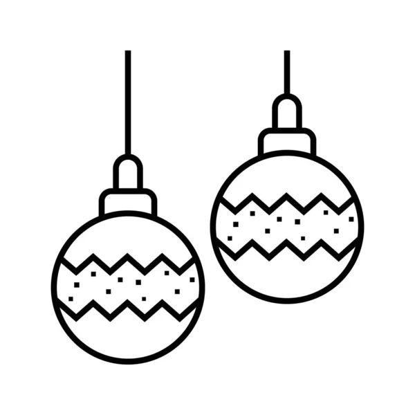 Weihnachtskugel Symbol Vektor Illustration Logo Design — Stockvektor