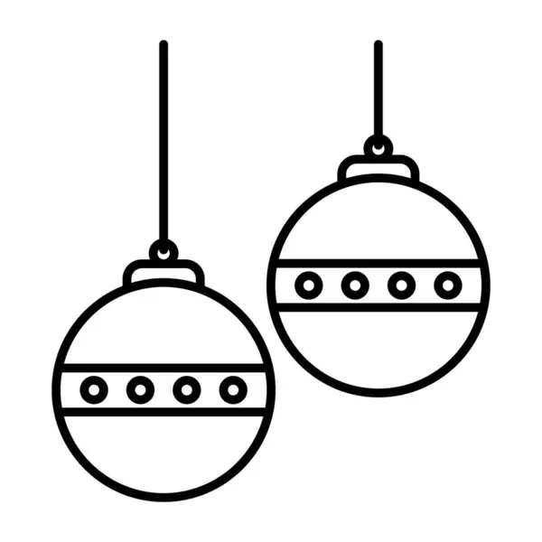 Christmas Ball Icon Vector Illustration Logo Design — Stock Vector