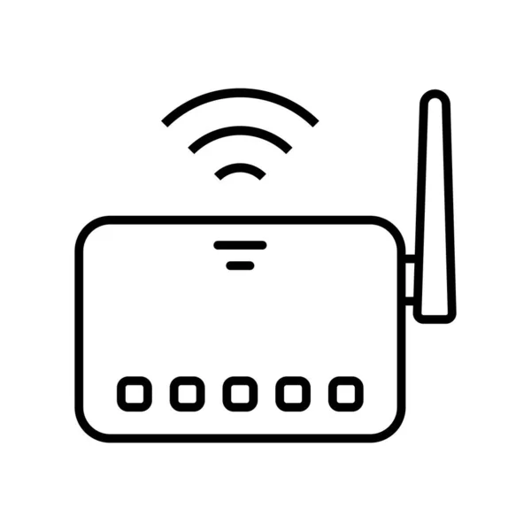 Wifi Router Εικονίδιο Διάνυσμα Εικονογράφηση Λογότυπο Σχεδιασμός — Διανυσματικό Αρχείο