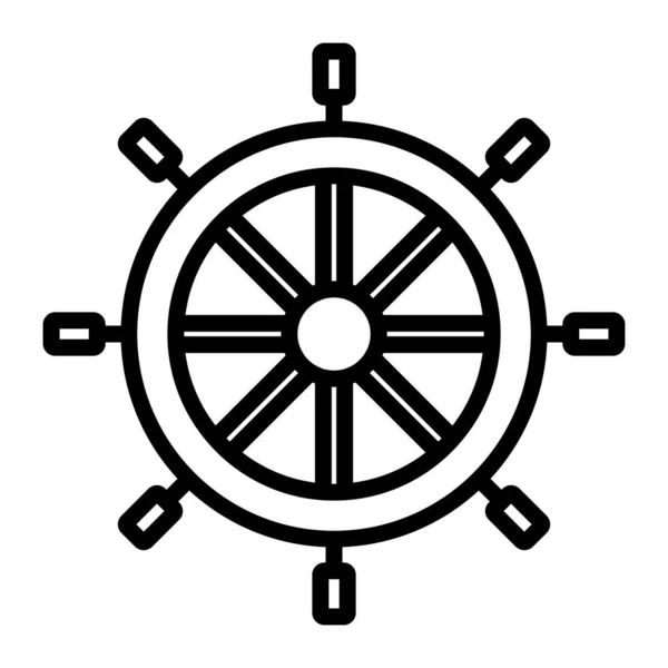 Дизайн Логотипа Vcetor Изображением Колеса Корабля — стоковый вектор