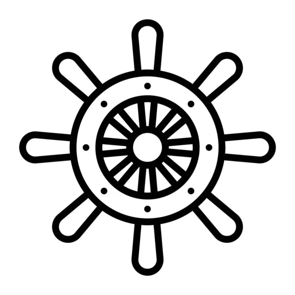 Icono Rueda Nave Vcetor Ilustración Logo Design — Archivo Imágenes Vectoriales