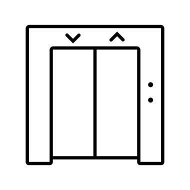Asansör simgesi vektör illüstrasyon logosu tasarımı