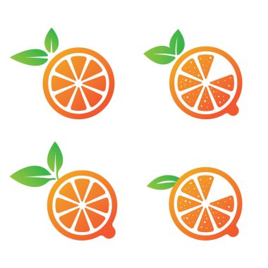 turuncu meyve simgesi vektörü