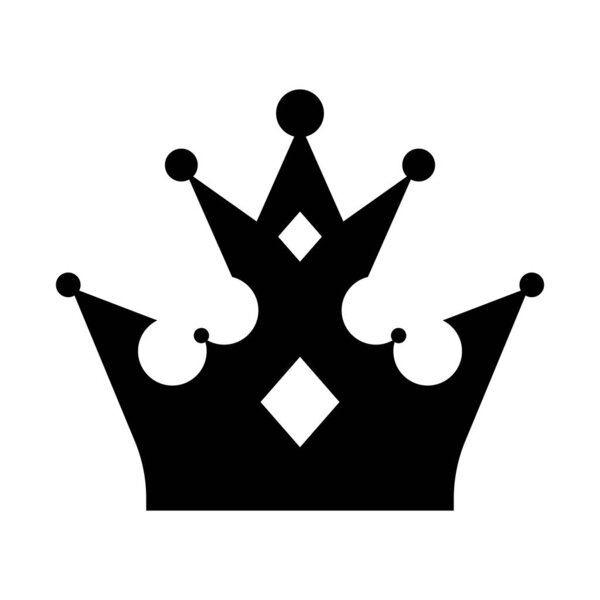 Crown Vector Icon Illustration Template Design — Stock Vector