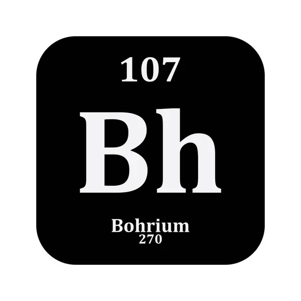 Stock vector Bohrium chemistry icon,chemical element in the periodic table