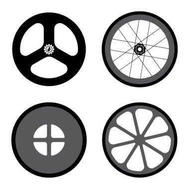 Fixie Wheels simge vektör illüstrasyon logo tasarımı