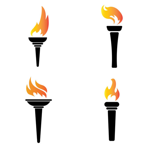 torch icon vector illustration logo design