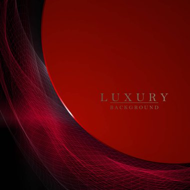 Yuvarlak kırmızı çerçeve elementi ile resim, küçük ağ deseni.