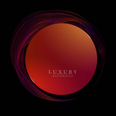 Küçük dalgalı şeffaf doku desenli kırmızı yuvarlak çerçeve.