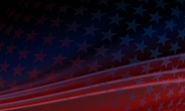 ABD bayrağının soyut koyu silüetine sahip kompozisyon.