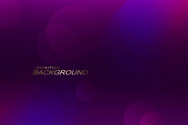 Mor renkli arka plan, daireler ve oval soyut şekiller.