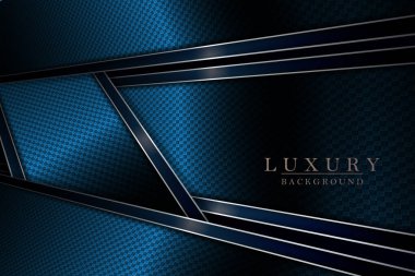 Kenarlığı ve perspektif etkisi olan geometrik mavi doku bileşimi.