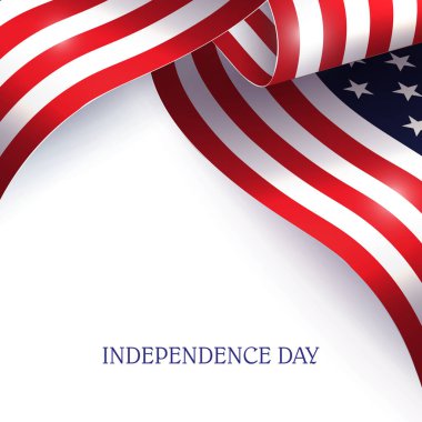 Dalgalı bir Amerikan bayrağı, Amerikan ulusal sembolü..