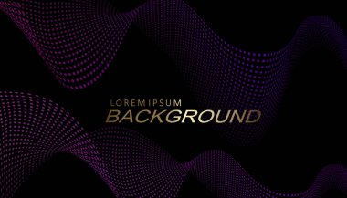 Karanlık geometrik muhteşem arkaplan, izole edilmiş mor dalgalar.