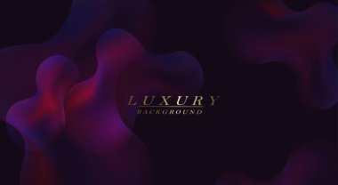 Soyut mor oval şekilli koyu renkli illüstrasyon.