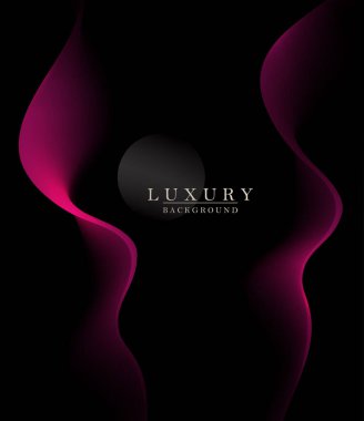 Siyah arkaplan üzerinde eğri, izole pembe figür.