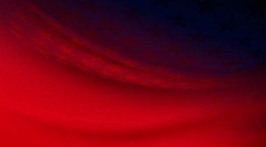 Büyük yıldız seti ile kırmızı tasarımlı soyut mavi.