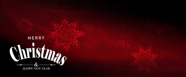 Рождественский Абстрактный Фон Красном Цвете Снежинками Векторная Графика