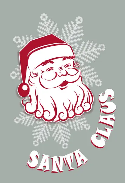Abstrakcyjna Sylwetka Świętego Mikołaja Płatkami Śniegu Element Christmas Design Ilustracje Stockowe bez tantiem