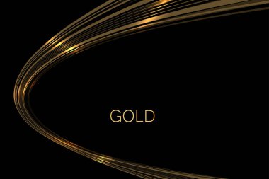 İzole edilmiş altın rengi ve ışıltısı olan muhteşem bir kompozisyon..