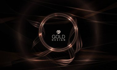 Dalgalı ağ desenli kompozisyon ve kurdeleli yuvarlak çerçeve.