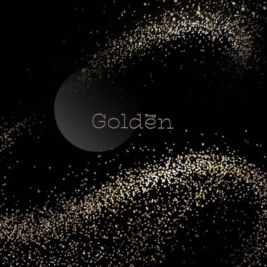 Siyah arka planda küçük parıltılı bir parıltı bileşimi var..