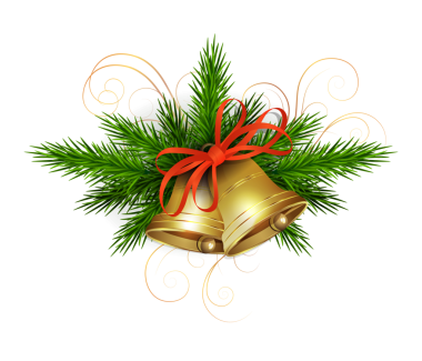 İzole tasarım unsuru, altın renkli çanların Noel kompozisyonu.